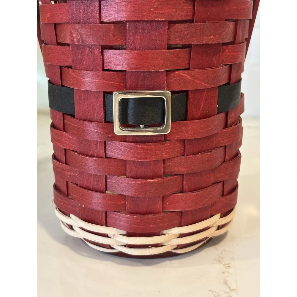 Longaberger Santa Belly Beverage Wine Basket Protector 8
